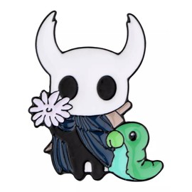 Hollow Knight Metroidvania Video Game 1.2" Enamel Pin Badge by Pinstant, 1.2 Inches Tall, Metal with Enamel, metal