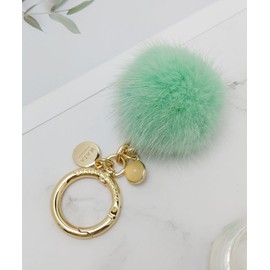 Maia Mya Mink Fur Keyring & Charm Decoration - Mint A