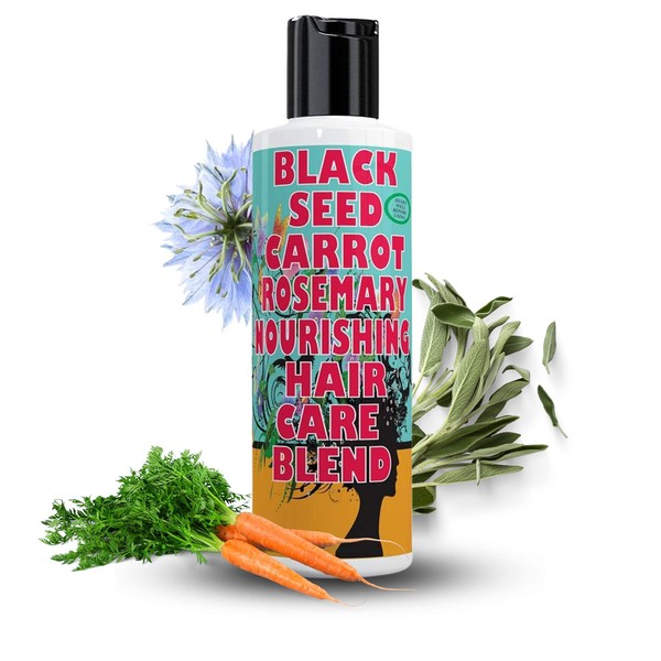 SweetSunnah Natural Black Seed and Carrot Rosemary Hair Growth Oil Formula 5 fl oz (150 ml)