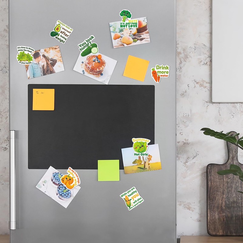 NQEUEPN 8pcs Funny Fridge Magnets Weight Lose, Cute Vegetables Motivational