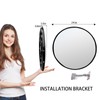 24 Inch Security Mirror Black，PC Convex Mirror with Adjustable Wide