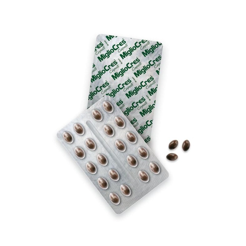 MiglioCres, Integratore Alimentare, Capelli e Unghie, 120 Capsule