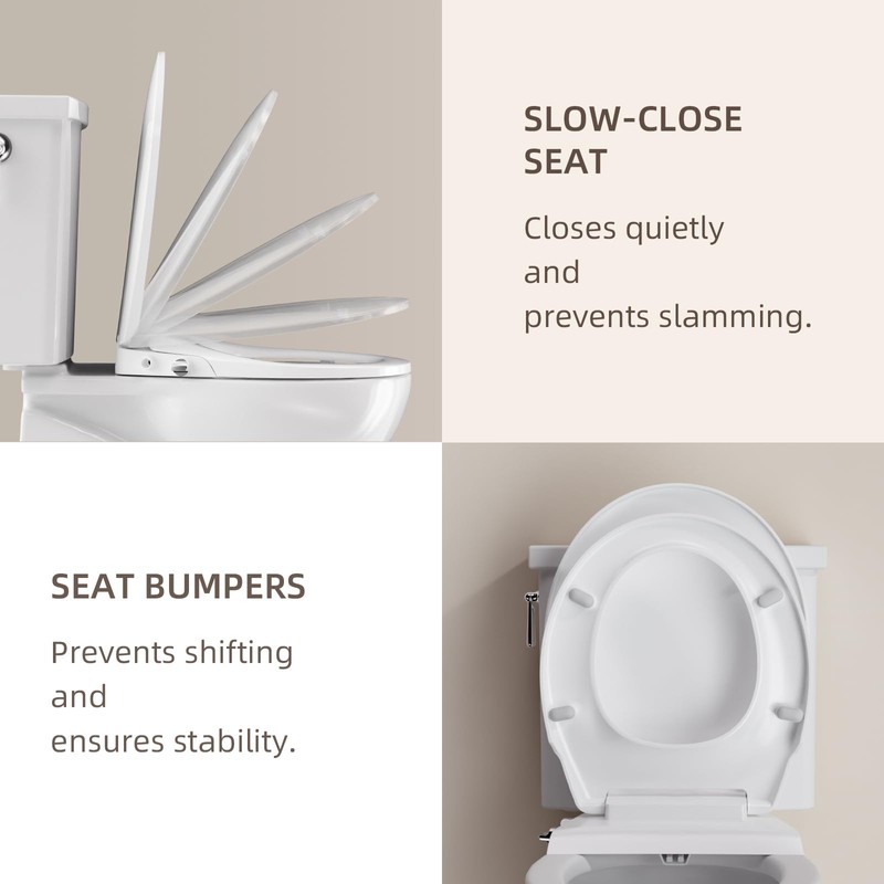 Round Bidet Toilet Seat with Soft Close and Quick Release,Non-Electric