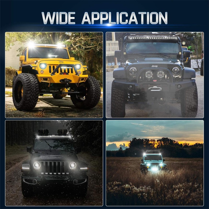 Autofeel 8 inch Led Light Bar, 30W 3100LM Spot Lights,