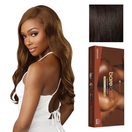 Sensationnel Bare Lace Fulllace Wig - Unit 2 Human Hair Blend All Lacefrontal Glueless Synthetic 180 Degree Preplucked Hairline (2 DARKBROWN)