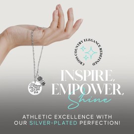 Sportybella -bCross Country Running Gifts- Runner Charm Necklace, Running Jewelry, XC Jewelry, silver plated stainless steel, No Gemstone