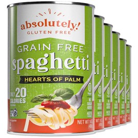 Absolutely Gluten Free Hearts of Palm Spaghetti, 14oz (6 Pack) | Low Carb, Natural & Healthy Pasta Alternative, Plant Based, Ready to Eat