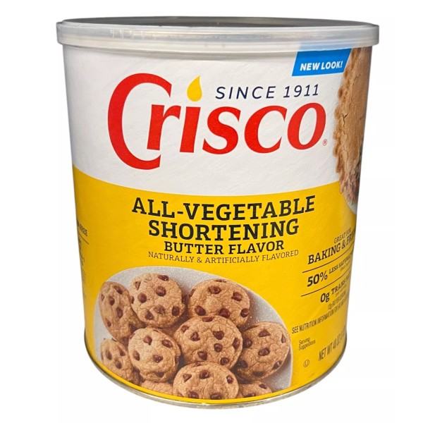 Crisco Butter Flavor All Vegetable Shortening 48 oz Canister