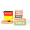 Domini Large Butter Dish,Ceramic Butter Dish with lid and knife,