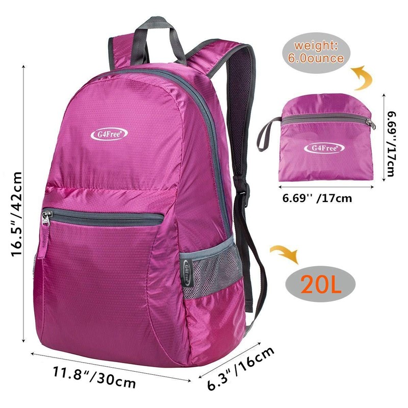 G4Free 20L Small Foldable Ultralight Waterproof Backpack for Camping Hiking