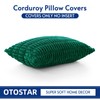 OTOSTAR Corduroy Decorative Throw Pillow Covers 12x20 Inch Super Soft