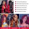 GAIWAC 99J Burgundy Ombre 13x6 Lace Front Wigs Human Hair