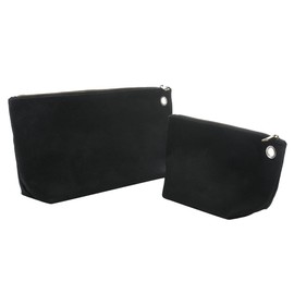 Tool Bag - 16 oz Waxed Canvas Organiser for Men and Women, Portable Tool Organiser | 1 Large 1 Small | For Coins, Pliers, Nuts - Black, black