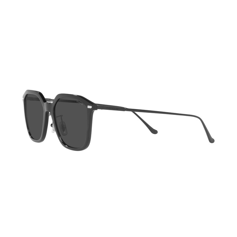 Coach HC8355 Sunglasses, Black/Dark Grey, 55 mm