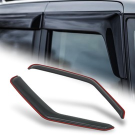 M-AUTO Window Visor Shade Compatible with 2007-2014 Ford E-150/250/350/450 Super Duty, in-Channel, 2 PCs