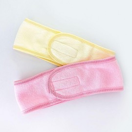 Velcro Face Wash Hair Band for Shower & Skincare Beige (for Face Washing) 3ea