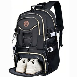 PEAGLOB Travel Laptop Backpack Sport Basketball Bag Large Capacity Backpack with Shoe and Ball Compartment Waterproof Camping Pack for Outdoor Sport