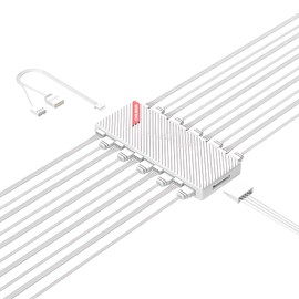 [Small Lab] COOLMOON 20 Port Fan Hub Controller, ARGB 5V, 3Pin, 10 Ports/12 V, 4 Pin10 Ports, Motherboard Control, Fan Speed Control Supported, (White)