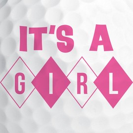 CafePress Its A Girl Retro Diamond Novelty Golf Balls (Pk of 6)