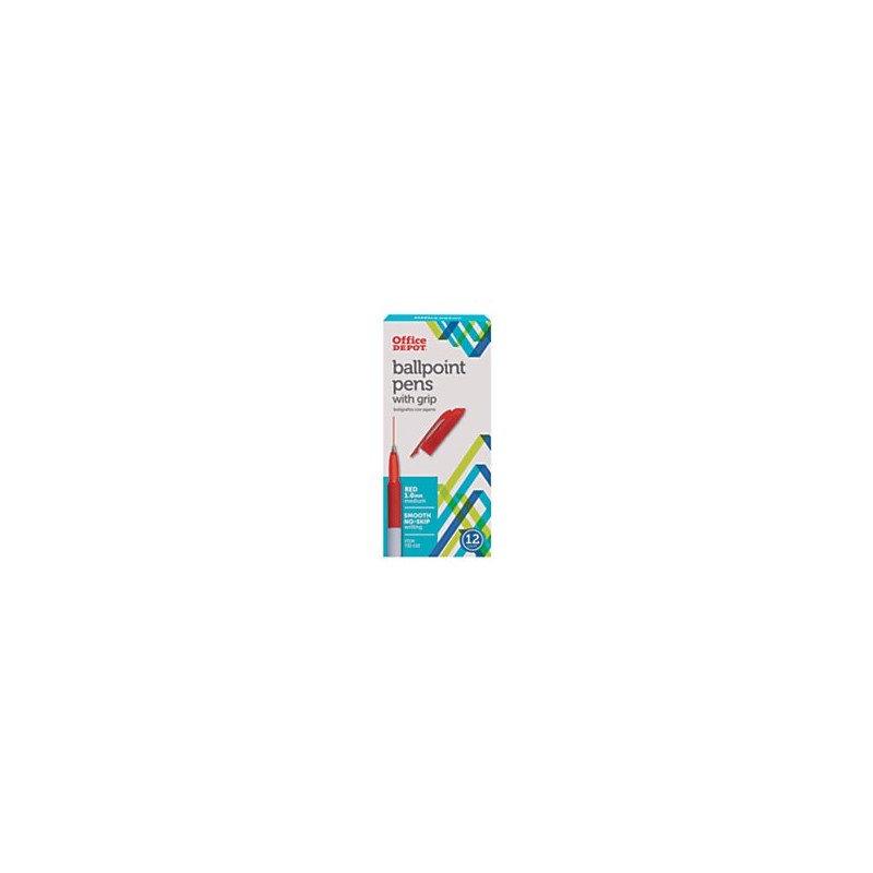 Office Depot Brand Grip Ballpoint Pens, Medium Point, 1.0 mm,