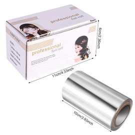 Fuyamp 1 Pack 15 M Foil Silver Hair Foil, Aluminium Hair Foil Silver Hairdressing Foil for Hair Highlighting and Coloring, 10 cm Width Hair Foil Roll Hairdressing Salon Modeling Tool (10 cm)