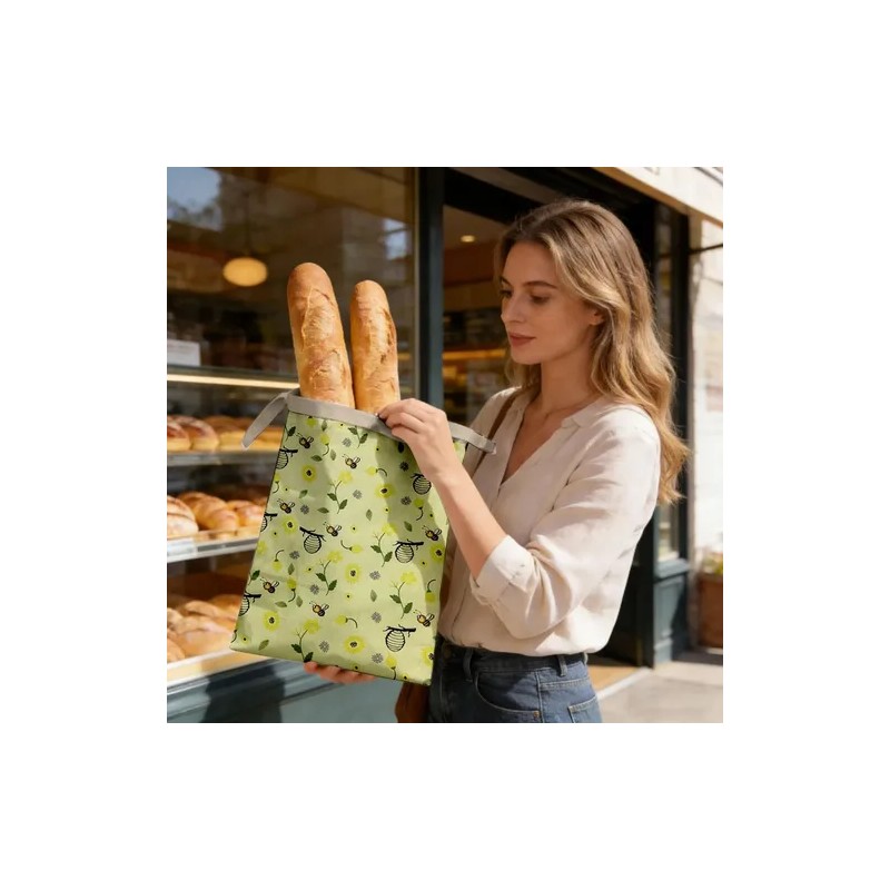 Bolsa Ecológica De Cera De Abeja Para Conservar Pan