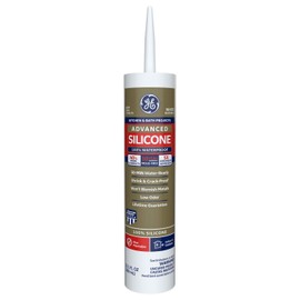 GE Sealants & Adhesives Advanced Silicone 2* Kitchen & Bath Sealant, 10.1oz, White