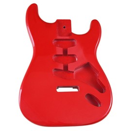 Electric Guitar Body for Fender Strat Stratocaster Guitar Accessory DIY Guitar Body Poplar SSS (Red)