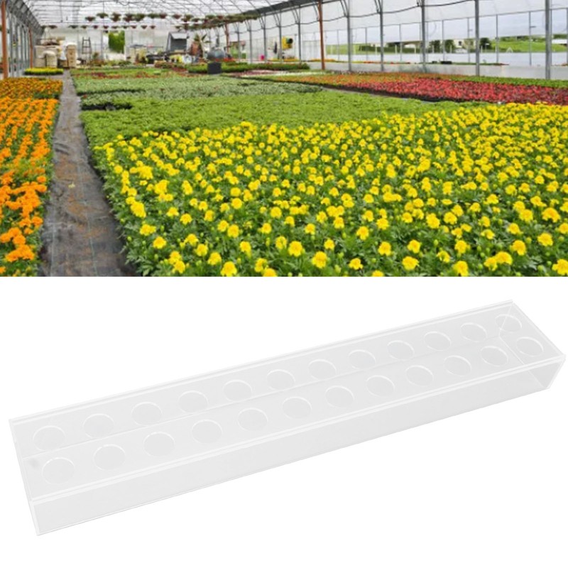 Acrylic Flower Vase Rectangular Long Clear Floral Centerpiece Votive Box