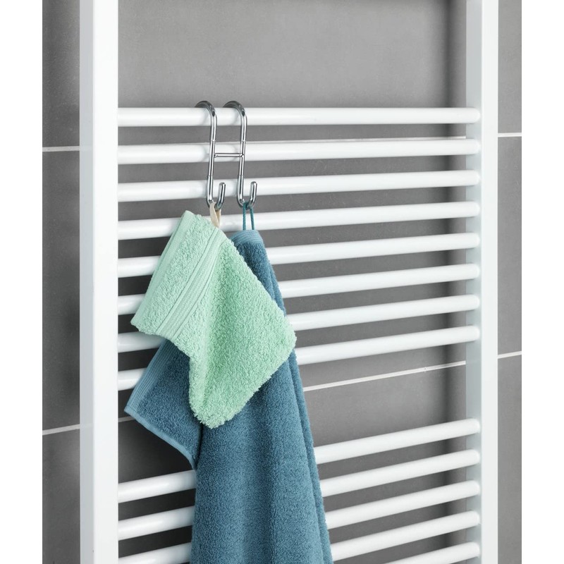 WENKO Taranto Shower Squeegee and Towel Hook with 2 Hooks