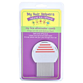My Hair Helpers Lice Eliminator Comb - Stainless Steel - Effectively Removes Louse, Nits and Superlice from Hair - For 1-2 Kids