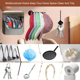 MyLater 2024 New Cup Organizer for Kitchen Cabinets, Yeti Lid Organizer, Lid Holders Inside Cabinet, Self-Adhesive or Drilling Cup Lid Organizer for Kitchen Organizers and Storage (2 Pcs Square)