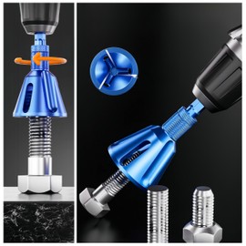 Ai-OUMLEEF Deburring External Chamfer Tool,Hex Shank Deburring Drill Bit with Tungsten Carbide Blade,External Chamfer Drill Bits Deburring Tool,for Repairing Damaged Bolts,Metal Rods,Pipes (5mm-25mm)