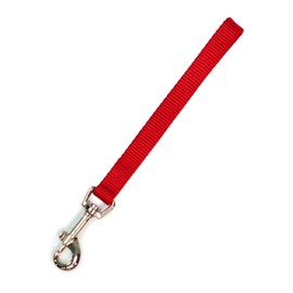 Blue-9 Dog Training Leash, 9 Inch Tab Lead for Obedience, Recall, and Agility Training, Made in The USA, Red