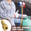 Otoolling 2 Pcs A2L R454B R32 Refrigerant Brass Adapter 1/4"