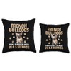 French Bulldogs From Classy To Sassy Frenchie Bulldog Throw Pillow