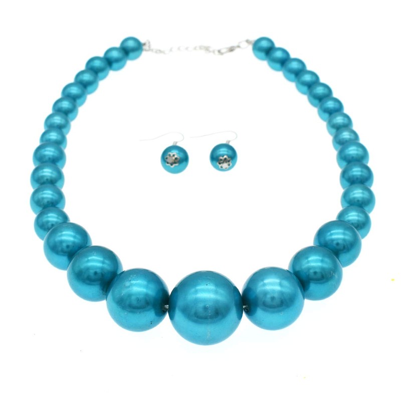 Collar de perlas para mujer, 5 capas de perlas de