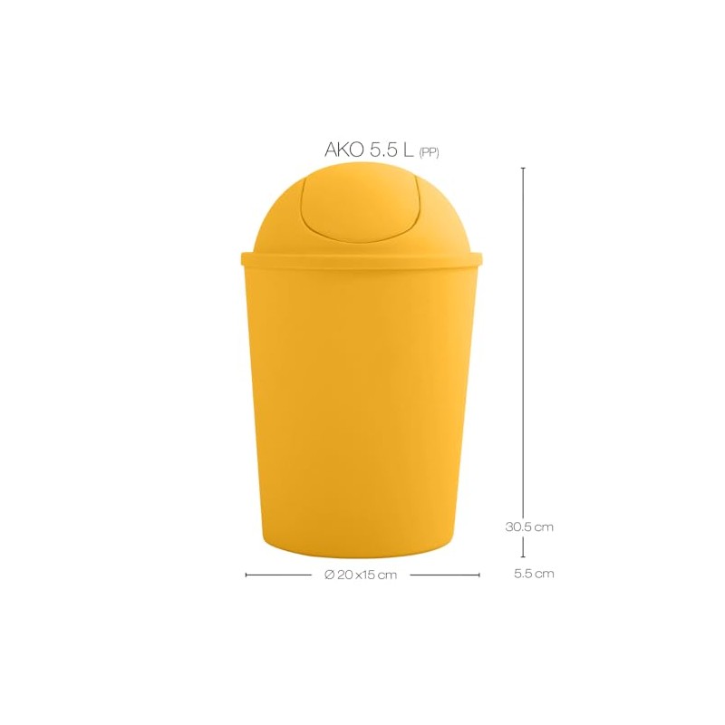 MSV AKO PP Tipping Bucket 5.5 L Saffron Yellow