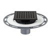 Neodrain 6 in Matte Black Square Shower Drain Brushed 304
