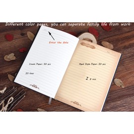 YHH Vintage Leather Notebook A5 Travel Journal Hardcover Diary Embossed Notepad Lined Page Yellow-White Paper Valentines Anniversary Birthday Gift for Kid Boy Girl Men Women 3D Elephant Copper Ruled