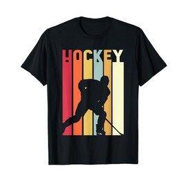Ice Hockey Vintage Retro Style Gift for Hockey Player Coach Maglietta