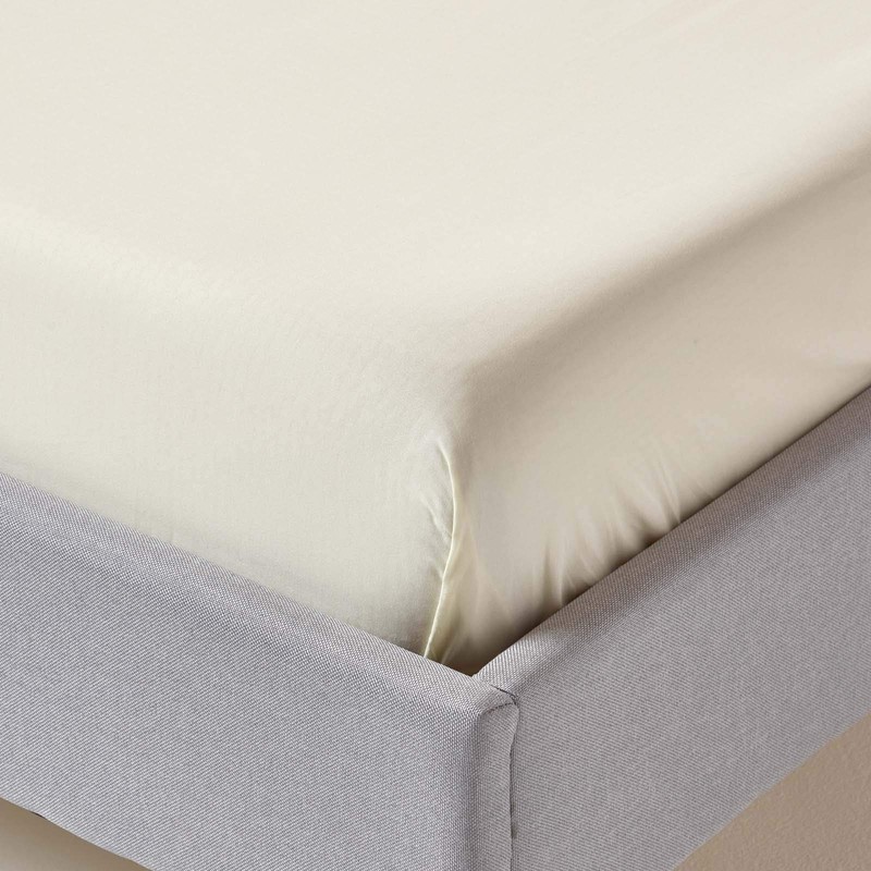 Homescapes 200 Thread Count Plain Cream Flat Sheet - Single