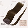 Hetto Real Hair Braid Extensions, Brown Ponytail Extensions, Wrap Around