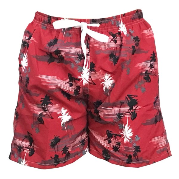 Unbranded Mens Board Surf Swimming Shorts W/ Mesh Lining Red