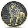 Lion Religious Challenge Coin - Psalm 31:24 & Joshua 1:9