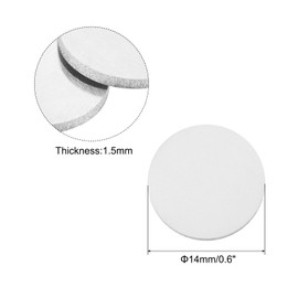 MECCANIXITY 24 Pcs Copper Stamping Blank, 14mm Round Metal Blank Stamping Name Tags Flat Round Sheet No Hole for Laser Engraving Dog Tags Keychain Jewelry Making (Silver)