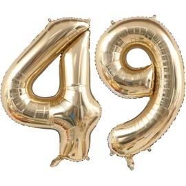 Globo con números de oro claro (número 49)