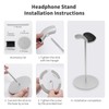 Srhythm Headphone Stand,Metal Headset Holder for Space-saving and Display