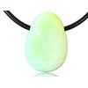 Steinfixx® - Gemstone pendant made of real lemon chrysoprase, teardrop