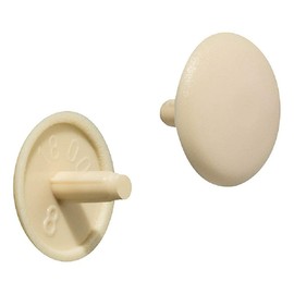 Gedotec Furniture Cover Caps Beige RAL 1015 Screw Covers Plastic Screw Cap Round | H1123 | Closure Plugs for Headhole Hole PZ2 | Diameter 12 x 2.5 mm | Pack of 50 - Cover Plugs Round